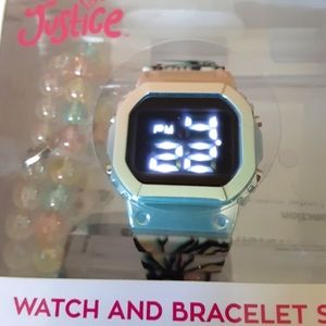Justice Girls Watch and Bracelet